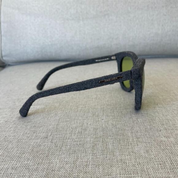 Gray Fabric Yellow Shades Sunglasses